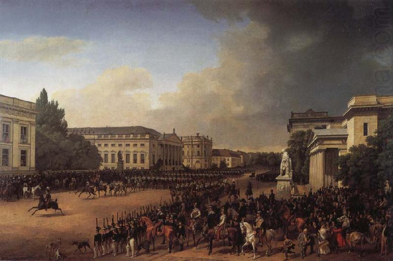 Franz Kruger Parade on Opernplatz in 1822 china oil painting image